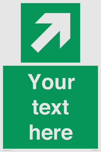 Custom Arrow Top Right Sign